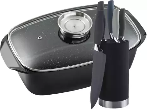 Жаровня KING "5 литров" + Высота 16,5 см., черный