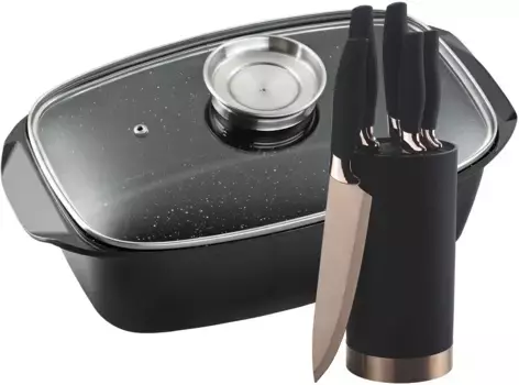 Жаровня KING "5 литров" + Высота 16,5 см., черный