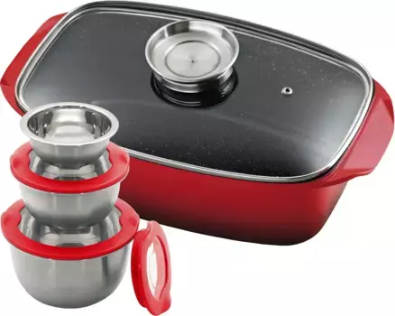 Жаровня KING "5L" + Высота 16,5 см., цвет silberfarben