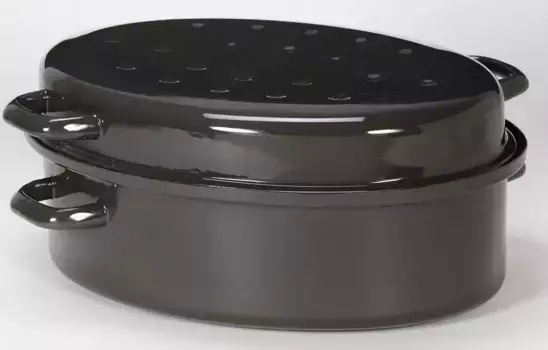 Жаровня Крюгера, эмаль, (1 шт.), индукционная Krger 10,5 л + 42 см, черный