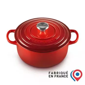 Жаровня Le Creuset Signature круглая 24 см вишнево-красная, красный