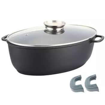 Жаровня Литая алюминиевая кастрюля, индукционная жаровня, жаровня для утки, жаровня для гуся, жаровня для курицы Scheffinger