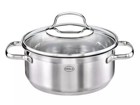 Жаровня RSLE Style 20 см со стеклянной крышкой