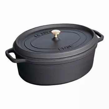 Жаровня Staub La Cocotte 37 см овальная, черный чугун, для всех типов плит i