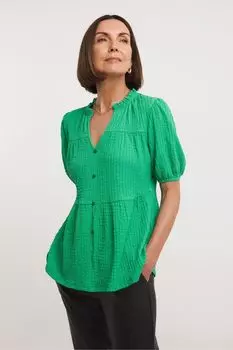 Жатый многоярусный топ Jd Williams, зеленый