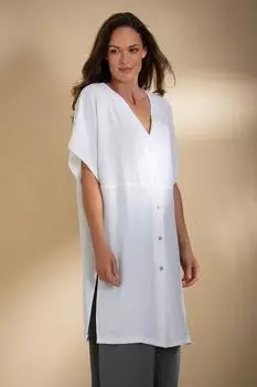 жатый топ оверсайз с короткими рукавами Klass., белый