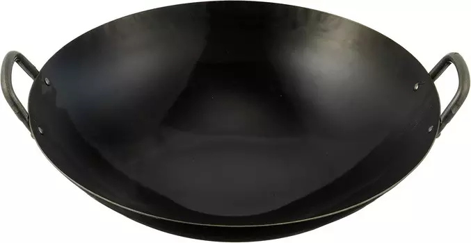 Железная ручка-петля вок, 13 дюймов (33 см), сковорода с круглым дном, толщина полдюйма Yamada