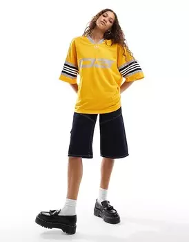 Желтая баскетбольная футболка adidas Originals