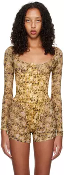 Желтая блуза с косой KNWLS