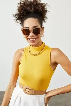 Желтая блузка с полуводолазкой 2KXK2-45448-10 XHAN