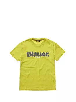 Желтая детская футболка Blauer