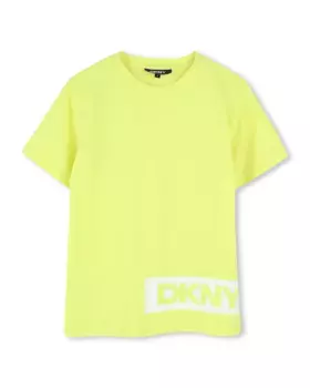 Желтая футболка для мальчиков с короткими рукавами DKNY, жёлтый