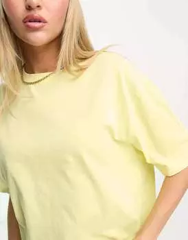 Желтая футболка оверсайз New Look