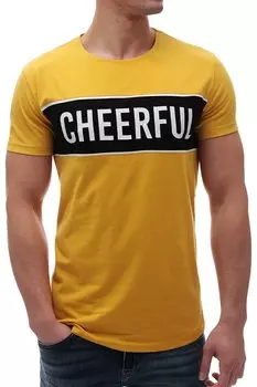 Желтая футболка Printed Crew Neck 2881 MADMEXT