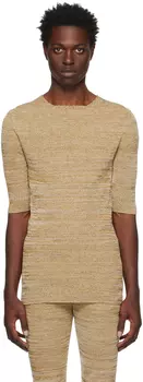 Желтая футболка с круглым вырезом Rier