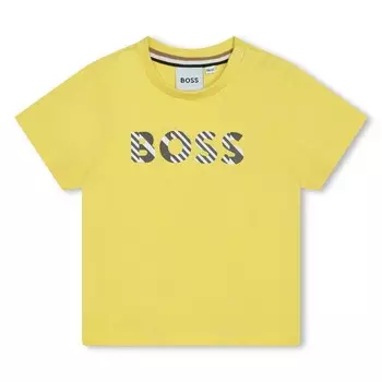 Желтая футболка с логотипом BOSS, желтый