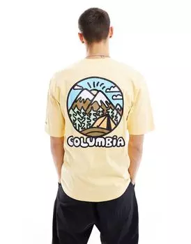 Желтая футболка с принтом на спине Columbia Hike Happiness II эксклюзивно для ASOS