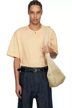 Желтая футболка свободного покроя LEMAIRE