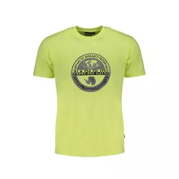 Желтая хлопковая футболка Napapijri