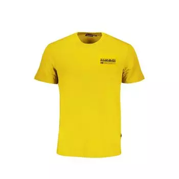 Желтая хлопковая футболка Napapijri