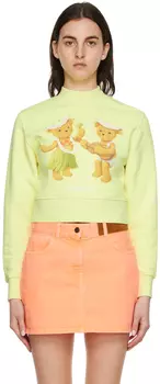 Желтая хлопковая толстовка Palm Angels