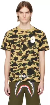 Желтая камуфляжная футболка 1st BAPE