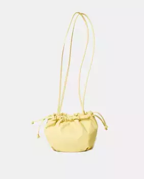 Желтая кожаная сумка-ведро Zubi, желтый