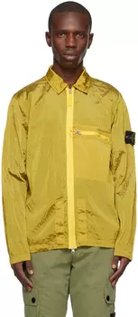 Желтая куртка с расклешенным воротником Stone Island