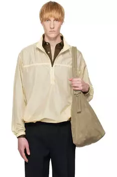 Желтая легкая нейлоновая куртка с полумолнией AURALEE