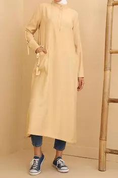 Желтая лоскутная туника ALL DAY