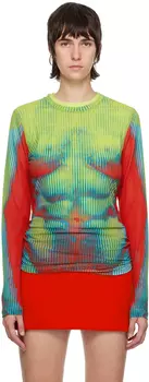 Желтая многослойная футболка с длинным рукавом Jean-Paul Gaultier Edition Y/Project