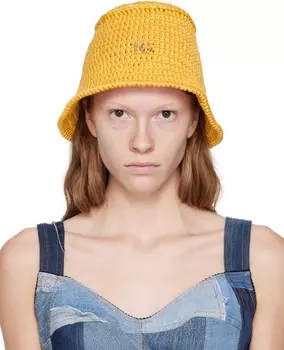 Желтая панама с логотипом Dolce & Gabbana