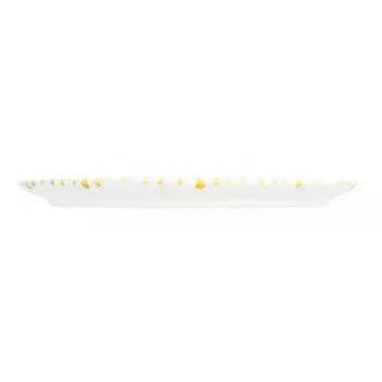 Желтая пластина для зарядки с пламенем Чашка d: 32 см / высота: 2,2 см Gmundner Keramik, белый желтый