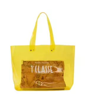 Желтая пляжная сумка шопер prima classe Alviero Martini 1A Classe, желтый