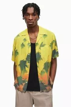 Желтая рубашка AllSaints Island All Saints, желтый