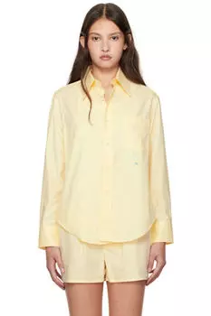 Желтая рубашка с карманом в стиле 70-х HommeGirls