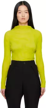 Желтая шифоновая водолазка Twist 1 Issey Miyake
