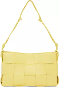Желтая сумка через плечо Cassette Bottega Veneta