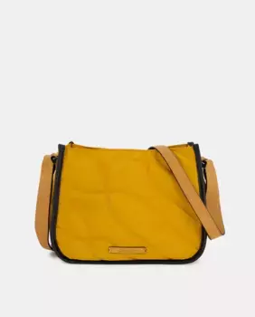 Желтая сумка через плечо с мягкой подкладкой и застежкой-молнией из переработанного материала Abbacino, желтый