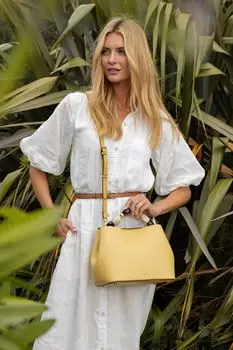 Желтая сумка-тоут Christina на длинном ремешке Luella Grey, желтый