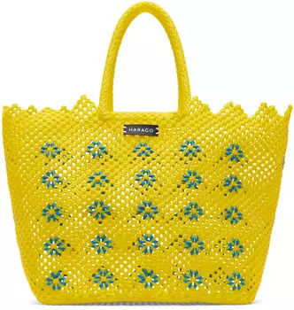 Желтая сумка-тоут из переработанного материала Harago