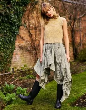 Желтая трикотажная майка с градиентом ASOS