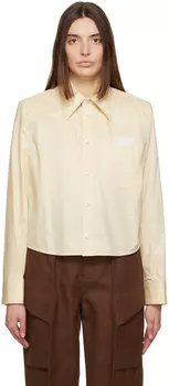 Желтая укороченная рубашка Wooyoungmi