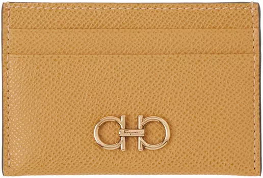 Желтая визитница Gancini Ferragamo