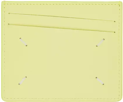 Желтая визитница с четырьмя стежками Maison Margiela