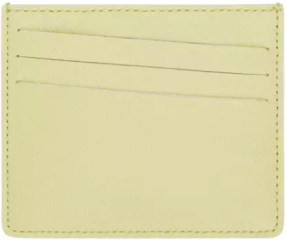 Желтая визитница с четырьмя стежками Maison Margiela