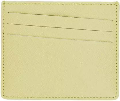 Желтая визитница с четырьмя стежками Maison Margiela