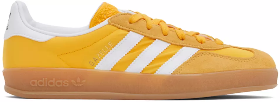 Желто-белые кроссовки Gazelle для дома Adidas Originals