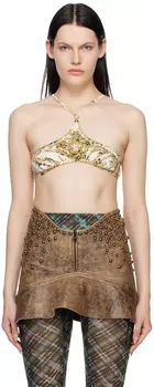 Желто-черный бюстгальтер CHK KNWLS