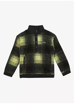 Желто-черный свитшот в клетку свободного кроя для мальчика с высоким воротником D3WB-SWT16 Discovery Expedition, черный